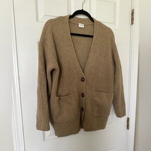 Abercrombie and Fitch Fluffy Oversized Cardigan.  Light Brown.  Size S.